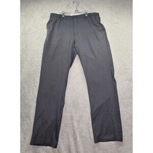 Greg Norman Chino Pants Men's 36 x 32 Black Polyester Stretch Straight Fit Golf